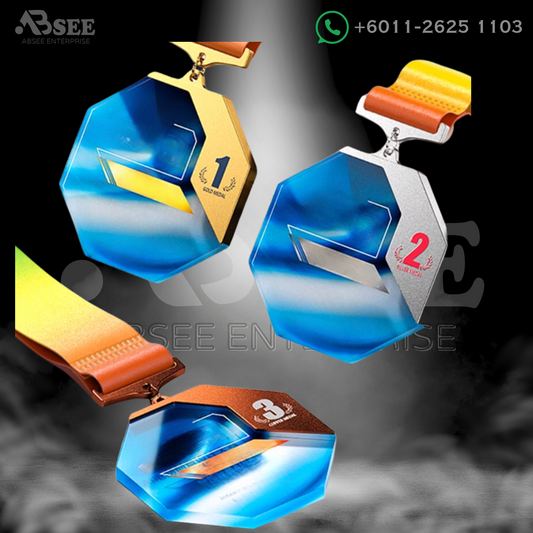 03055 Hexagonal Medal